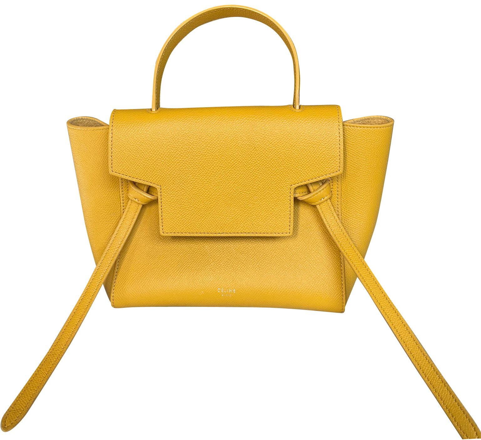 Celine Pre-Owned Womens Mini Belt Bag In Yellow Calfskin Leather Leather (Archived) - One Size