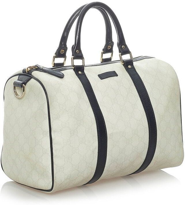 Gucci Pre-Owned Womens Gg Supreme Joy Boston Bag - White Canvas (Archived) - One Size