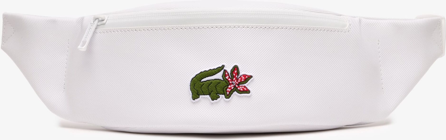 Lacoste Unisex Accessories Netflix Croc Print Waist Bag In White - One Size