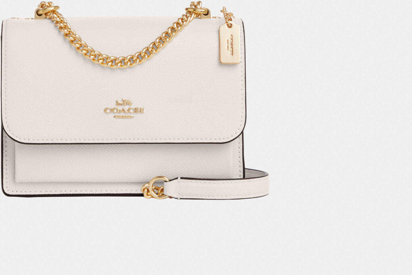 Coach Womens Crossgrain Leather Mini Klare Crossbody Bag - White - One Size