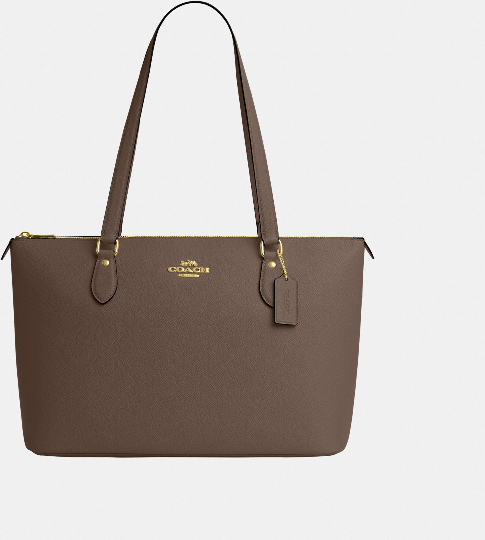 Coach Womens Crossgrain Leather New Gallery Tote Bag - Brown - One Size