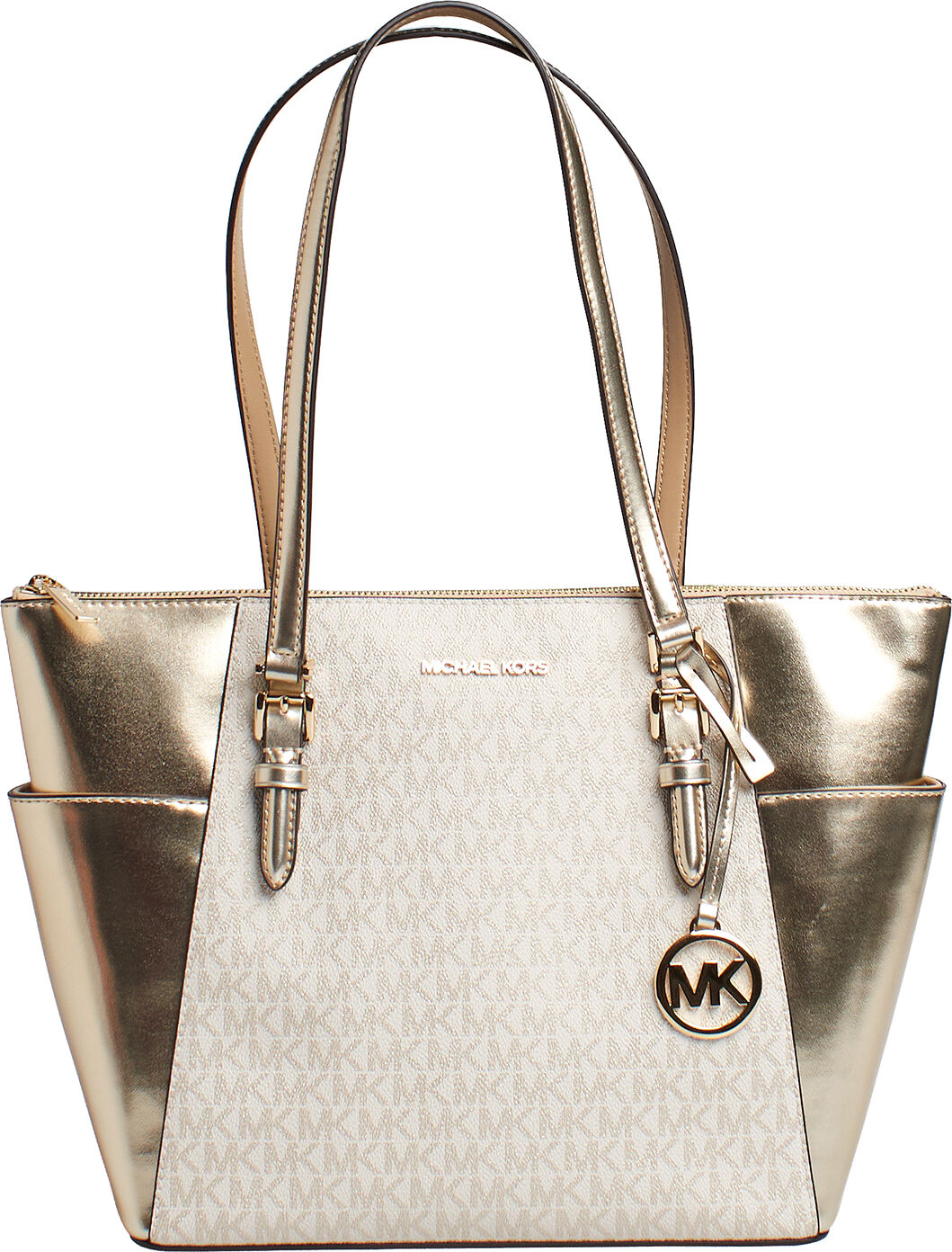 Michael Kors Womens Charlotte 35f4gcft3v Tote Bag For Women - Beige - One Size