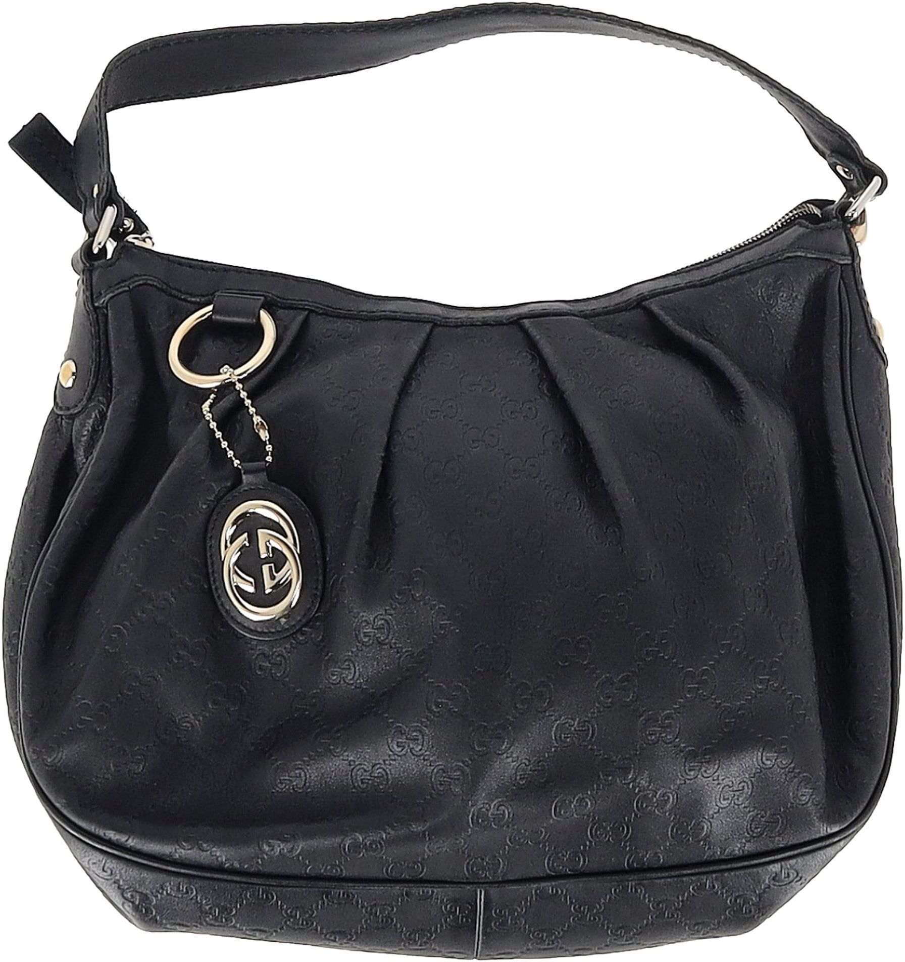 Gucci Pre-Owned Womens Sukey Guccissima Hobo Shoulder Bag In Black Leather - One Size