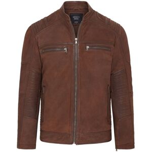 Infinity Leather Mens Buff Cafe Racer Biker Jacket - Jinan - Brown - Size 3xl
