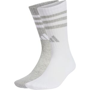 Adidas Sportswear Unisex Cushioned 3-Stripes Glam Crew 2 Pair Pack - White - Size 4.5-5.5 (Uk Shoe)