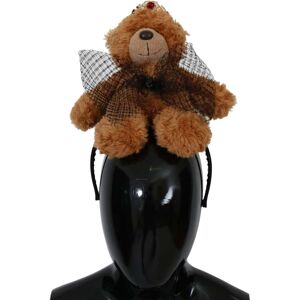 Dolce & Gabbana Womens Teddy Bear Gold Crystal Crown Tiara Diadem Hair Band - Multicolour Brass - One Size