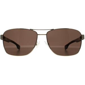Hugo Boss Aviator Mens Brown Gold 1559/o/s Metal - One Size