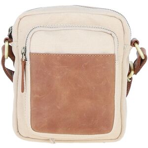 Fenland Sheepskin Mens Real Leather X Canvas Flight Bag - Tan - One Size