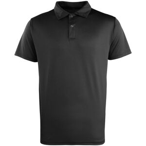 Premier Unisex Adult Coolchecker Pique Polo Shirt (Black) - Size Medium Premier Unisex Adult Coolchecker Pique Polo Shirt (Black) - Size Medium
