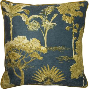 Paoletti Arboretum World Trees Printed Piped Feather Filled Cushion - Blue - One Size Paoletti Arboretum World Trees Printed Piped Feather Filled Cushion - Blue - One Size