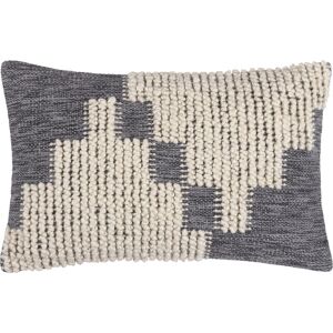 Hoem Himal Woven Knot Feather Filled Cushion - Blue Cotton - Size 30 Cm X 50 Cm Hoem Himal Woven Knot Feather Filled Cushion - Blue Cotton - Size 30 Cm X 50 Cm