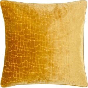 Paoletti Bloomsbury Cut Velvet Piped Cushion Cover - Mustard - One Size Paoletti Bloomsbury Cut Velvet Piped Cushion Cover - Mustard - One Size
