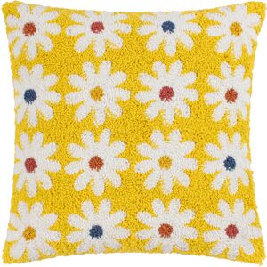 Heya Home Daisy Knitted Cushion - Yellow Polycotton - One Size Heya Home Daisy Knitted Cushion - Yellow Polycotton - One Size