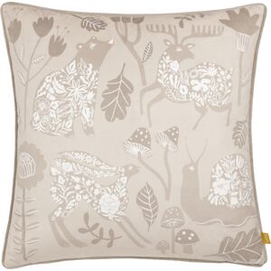 Furn. Nook Velvet Piped Filled Cushion - Natural - Size 50 Cm X 50 Cm Furn. Nook Velvet Piped Filled Cushion - Natural - Size 50 Cm X 50 Cm