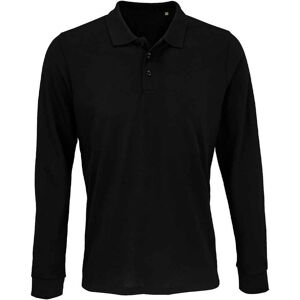 Sols Unisex Adult Prime Pique Long-Sleeved Polo Shirt (Black) - Size 4xl Sols Unisex Adult Prime Pique Long-Sleeved Polo Shirt (Black) - Size 4xl
