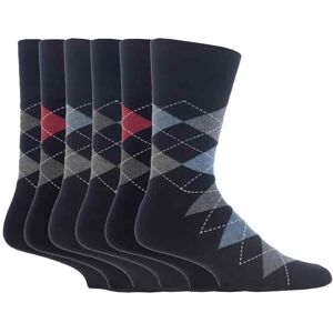 Gentle Grip - Mens Socks Bigfoot Honeycomb Top Cotton Rich Pack Of 6 - Somrj39 - Black - Size Uk 12-14 Gentle Grip - Mens Socks Bigfoot Honeycomb Top Cotton Rich Pack Of 6 - Somrj39 - Black - Size Uk 12-14