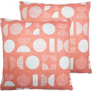 Furn. Malmo Cushions (Twin Pack) - Pink - Size 43 Cm X 43 Cm Furn. Malmo Cushions (Twin Pack) - Pink - Size 43 Cm X 43 Cm