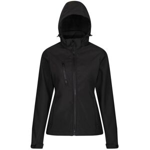 Regatta Womens/ladies Venturer Hooded Soft Shell Jacket (Black) - Size 18 Uk Regatta Womens/ladies Venturer Hooded Soft Shell Jacket (Black) - Size 18 Uk