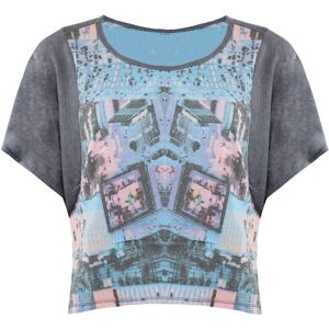 Vans Off The Wall Round Short Sleeve Grey Womens Startstruck Crop Top V07thtg Cotton - Size Medium Vans Off The Wall Round Short Sleeve Grey Womens Startstruck Crop Top V07thtg Cotton - Size Medium