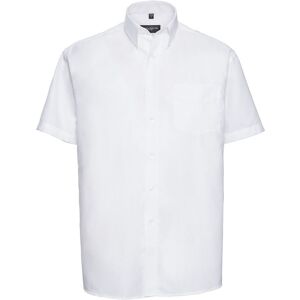 Russell Athletic Collection Mens Oxford Easy-Care Short-Sleeved Formal Shirt (White) - Size 18.5 Inch Russell Athletic Collection Mens Oxford Easy-Care Short-Sleeved Formal Shirt (White) - Size 18.5 Inch