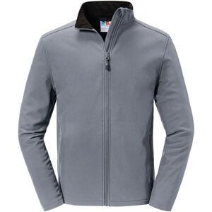 Russell Athletic Mens Essential Recycled Soft Shell Jacket (Iron) - Grey - Size Small Russell Athletic Mens Essential Recycled Soft Shell Jacket (Iron) - Grey - Size Small