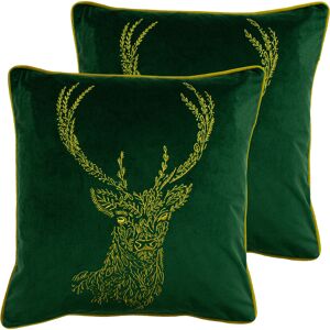 Furn. Forest Fauna Cushions (Twin Pack) - Green - Size 50 Cm X 50 Cm Furn. Forest Fauna Cushions (Twin Pack) - Green - Size 50 Cm X 50 Cm