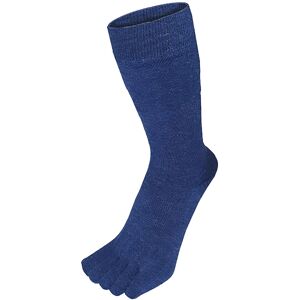 Toetoe - Mens & Ladies Outdoor Soft Wool Moisture Wicking Mid Calf Toe Socks - Denim Blue - Size Uk 9-11 Toetoe - Mens & Ladies Outdoor Soft Wool Moisture Wicking Mid Calf Toe Socks - Denim Blue - Size Uk 9-11
