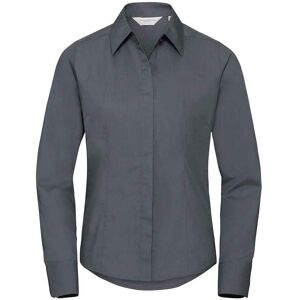 Russell Athletic Collection Womens/ladies Poplin Fitted Long-Sleeved Formal Shirt (Convoy Grey) - Dark Grey - Size 20 Uk Russell Athletic Collection Womens/ladies Poplin Fitted Long-Sleeved Formal Shirt (Convoy Grey) - Dark Grey - Size 20 Uk