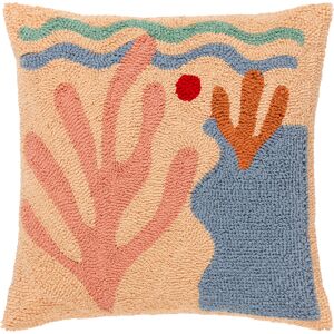 Heya Home Corals Knitted Filled Cushion - Peach Polycotton - One Size Heya Home Corals Knitted Filled Cushion - Peach Polycotton - One Size