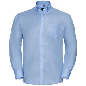 Russell Athletic Collection Mens Ultimate Non-Iron Long-Sleeved Formal Shirt (Bright Sky) - Blue Cotton - Size 16 Inch Russell Athletic Collection Mens Ultimate Non-Iron Long-Sleeved Formal Shirt (Bright Sky) - Blue Cotton - Size 16 Inch