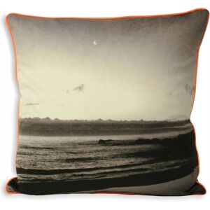 Paoletti Neon Coast Piped Photographic Print Cushion Cover - Coral - One Size Paoletti Neon Coast Piped Photographic Print Cushion Cover - Coral - One Size