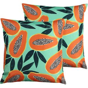 Furn. Papaya Outdoor Cushions (Twin Pack) - Blue - Size 43 Cm X 43 Cm Furn. Papaya Outdoor Cushions (Twin Pack) - Blue - Size 43 Cm X 43 Cm