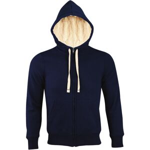 Sols Mens Sherpa Unisex Zip-Up Hooded Sweatshirt / Hoodie (French Navy) - Navy/blue - Size X-Small Sols Mens Sherpa Unisex Zip-Up Hooded Sweatshirt / Hoodie (French Navy) - Navy/blue - Size X-Small