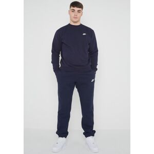Nike Mens Club Fleece Full Tracksuit Set Navy Cotton - Size Small Nike Mens Club Fleece Full Tracksuit Set Navy Cotton - Size Small