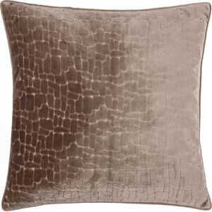 Paoletti Bloomsbury Cut Velvet Piped Feather Filled Cushion - Taupe - One Size Paoletti Bloomsbury Cut Velvet Piped Feather Filled Cushion - Taupe - One Size