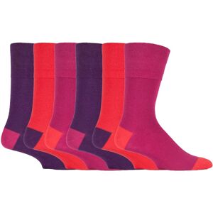 Gentle Grip - 6 Pairs Mens Non Elastic Socks - Mgg91 - Red Cotton - Size Uk 6-11 Gentle Grip - 6 Pairs Mens Non Elastic Socks - Mgg91 - Red Cotton - Size Uk 6-11