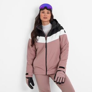 Tog24 Panorama Womens Ski Jacket Black/Faded Pink - Size 12 Uk Tog24 Panorama Womens Ski Jacket Black/Faded Pink - Size 12 Uk