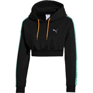Puma X Sue Tsai Cropped Womens Hoodie Taped Logo Jumper Black 578211 01 Textile - Size X-Small Puma X Sue Tsai Cropped Womens Hoodie Taped Logo Jumper Black 578211 01 Textile - Size X-Small