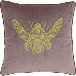 Paoletti Cerana Embroidered Bee Piped Velvet Feather Filled Cushion - Blush - One Size Paoletti Cerana Embroidered Bee Piped Velvet Feather Filled Cushion - Blush - One Size