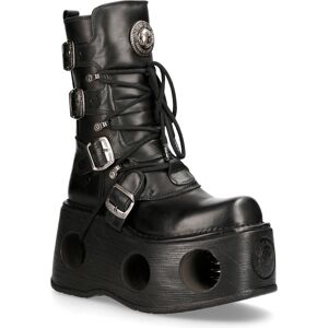 New Rock Unisex Metallic Black Leather Neptuno Gothic Boots-373-S2 - Size Eu 40 New Rock Unisex Metallic Black Leather Neptuno Gothic Boots-373-S2 - Size Eu 40