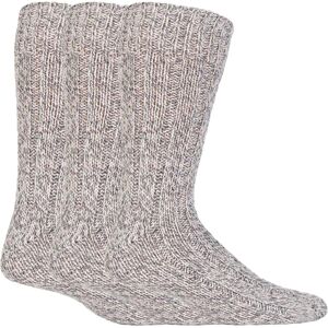 Workforce - 3 Pair Mens Warm Wool Knit Hiking Boot Socks - Wfh0025gry - Grey - Size Uk 6-11 Workforce - 3 Pair Mens Warm Wool Knit Hiking Boot Socks - Wfh0025gry - Grey - Size Uk 6-11