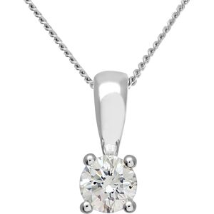 Diamant L'Eternel Womens Diamond Solitaire Pendant, 18ct White Gold Ij/i Round Brilliant Certified 0.33ct Weight - One Size Diamant L'Eternel Womens Diamond Solitaire Pendant, 18ct White Gold Ij/i Round Brilliant Certified 0.33ct Weight - One Size