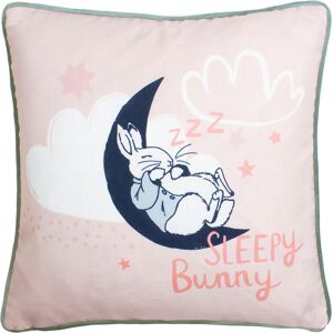 Peter Rabbit Tm Rabbit™ Sleepy Head Piped Velvet Kids Cushion Cover - Pink - One Size Peter Rabbit Tm Rabbit™ Sleepy Head Piped Velvet Kids Cushion Cover - Pink - One Size
