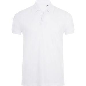 Sols Mens Phoenix Short Sleeve Pique Polo Shirt (White) - Size Large Sols Mens Phoenix Short Sleeve Pique Polo Shirt (White) - Size Large