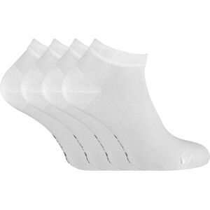 Sock Snob Mens - 4 Pairs Bamboo Low Cut Ankle Trainer Socks For Men & Women - White Nylon - Size Uk 7-11 Sock Snob Mens - 4 Pairs Bamboo Low Cut Ankle Trainer Socks For Men & Women - White Nylon - Size Uk 7-11