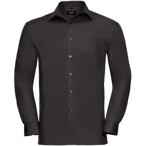 Russell Athletic Mens Long Sleeve Pure Cotton Work Shirt (Black) - Size 4xl Russell Athletic Mens Long Sleeve Pure Cotton Work Shirt (Black) - Size 4xl