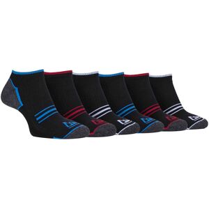 Storm Bloc 6 Pairs Mens Breathable Cushioned Sole Running Low Cut Trainer Socks - Black Cotton - Size Uk 6-11 Storm Bloc 6 Pairs Mens Breathable Cushioned Sole Running Low Cut Trainer Socks - Black Cotton - Size Uk 6-11