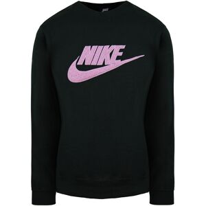 Nike Loose Fit Long Sleeve Crew Neck Black Womens Sweatshirt Dc5139 010 Cotton - Size Medium Nike Loose Fit Long Sleeve Crew Neck Black Womens Sweatshirt Dc5139 010 Cotton - Size Medium