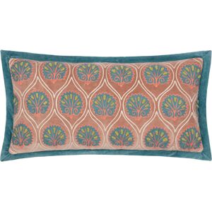 Paoletti Casa Embroidered Cushion Cover - Rose Cotton - Size 30 Cm X 60 Cm Paoletti Casa Embroidered Cushion Cover - Rose Cotton - Size 30 Cm X 60 Cm