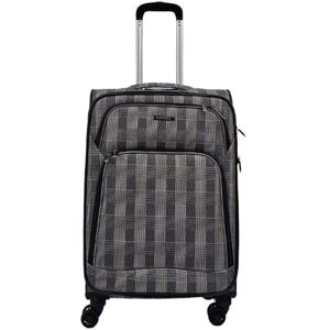 Infinity Leather Unisex Lightweight Suitcases 8 Wheel Luggage Stripes Travel Soft Bags - Multicolour Lace - Size Medium Infinity Leather Unisex Lightweight Suitcases 8 Wheel Luggage Stripes Travel Soft Bags - Multicolour Lace - Size Medium